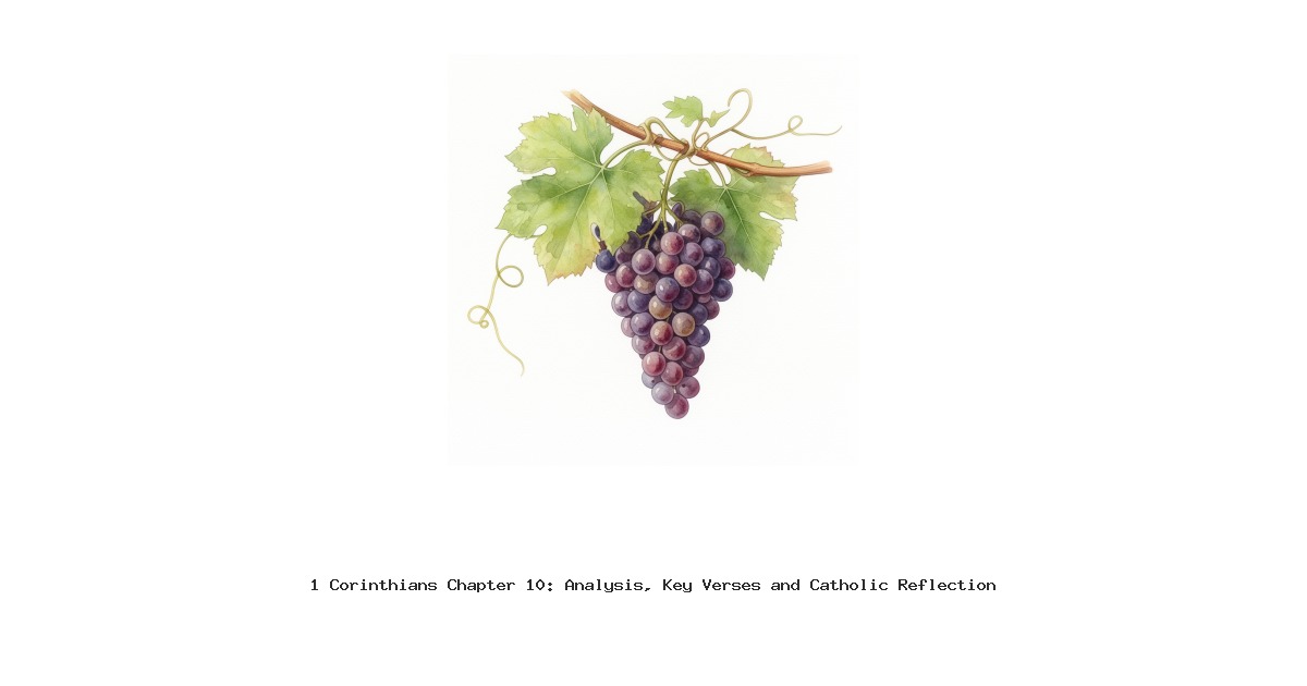 1 Corinthians Chapter 10: Analysis, Key Verses and Catholic Reflection