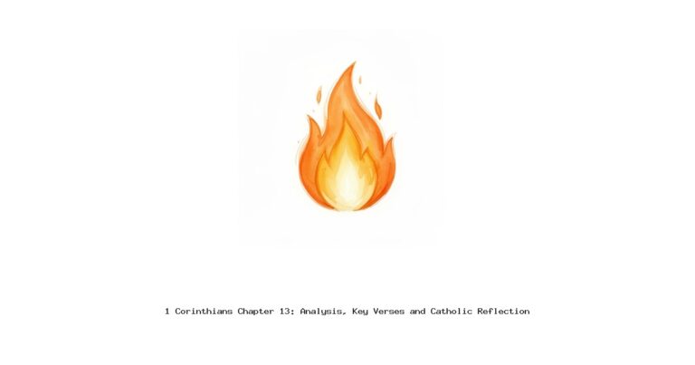 1 Corinthians Chapter 13: Analysis, Key Verses and Catholic Reflection
