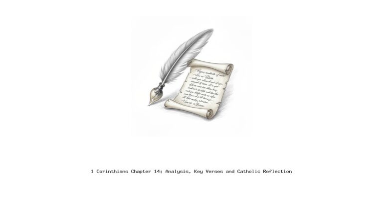 1 Corinthians Chapter 14: Analysis, Key Verses and Catholic Reflection
