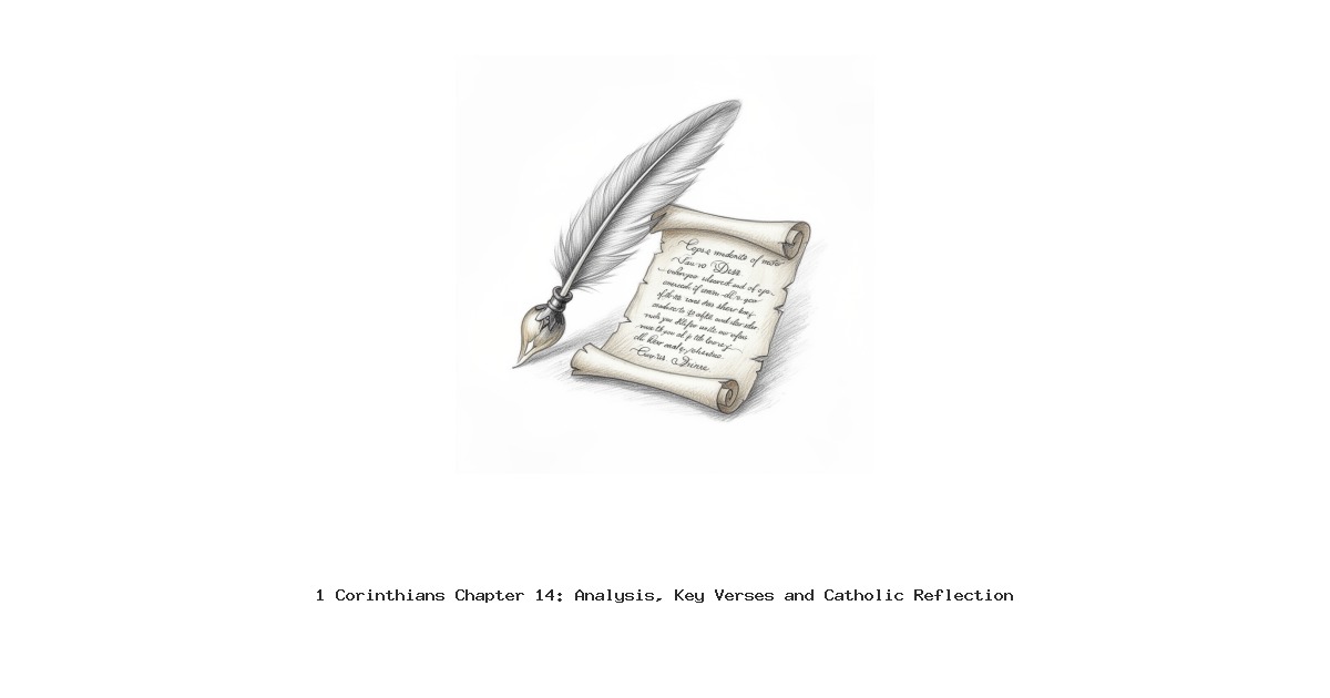 1 Corinthians Chapter 14: Analysis, Key Verses and Catholic Reflection