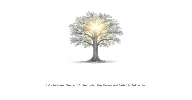 1 Corinthians Chapter 16: Analysis, Key Verses and Catholic Reflection
