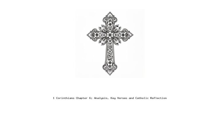 1 Corinthians Chapter 6: Analysis, Key Verses and Catholic Reflection