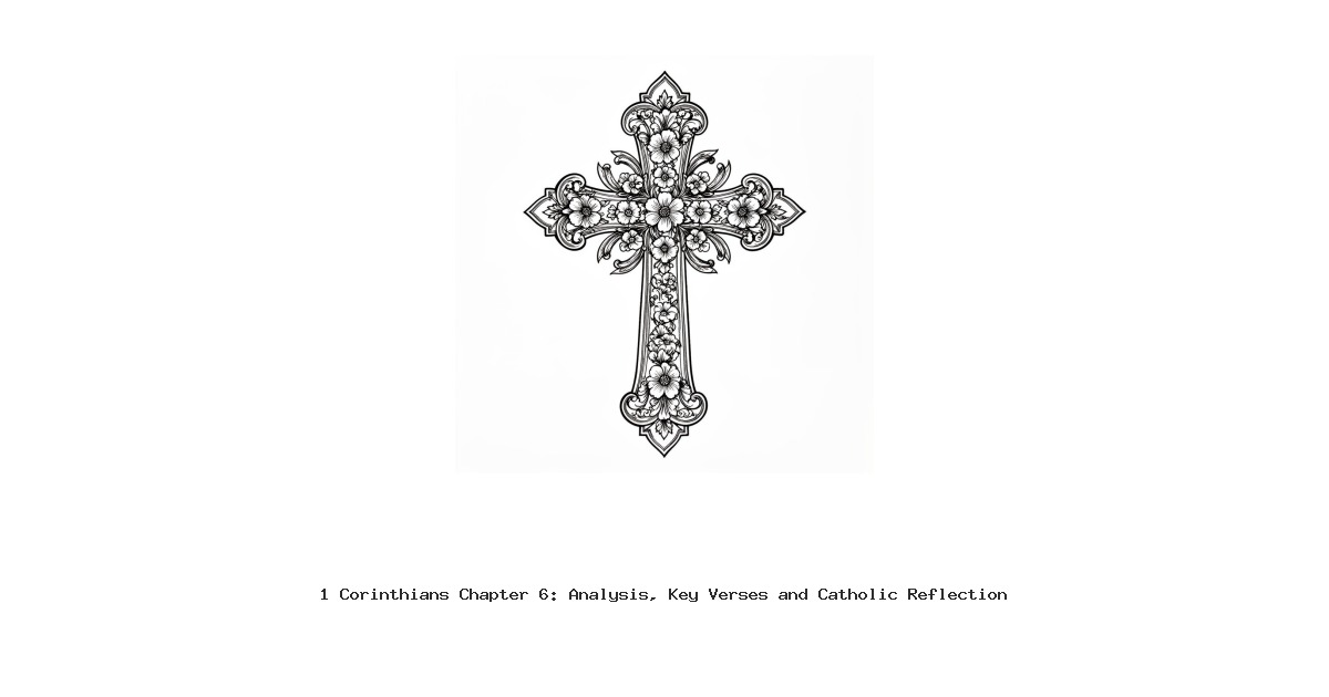 1 Corinthians Chapter 6: Analysis, Key Verses and Catholic Reflection