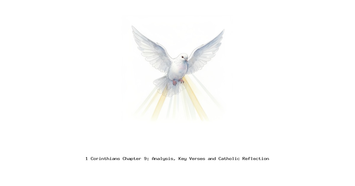 1 Corinthians Chapter 9: Analysis, Key Verses and Catholic Reflection
