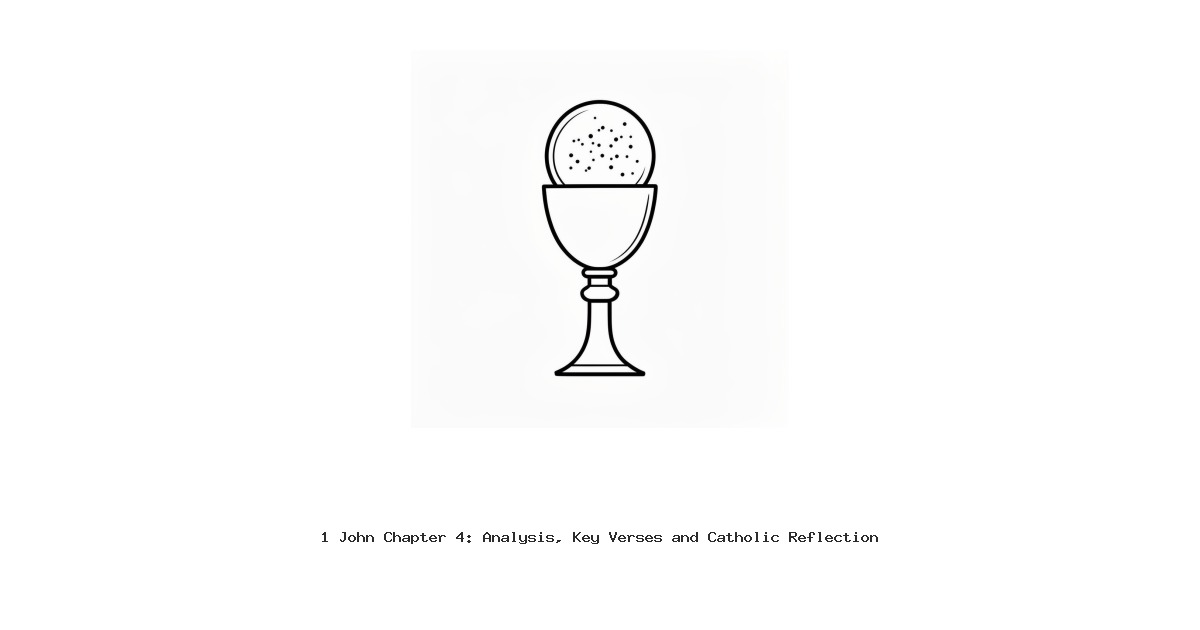 1 John Chapter 4: Analysis, Key Verses and Catholic Reflection