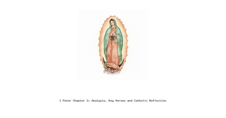 1 Peter Chapter 2: Analysis, Key Verses and Catholic Reflection