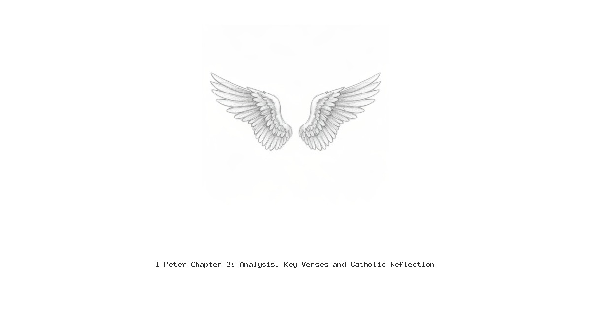 1 Peter Chapter 3: Analysis, Key Verses and Catholic Reflection