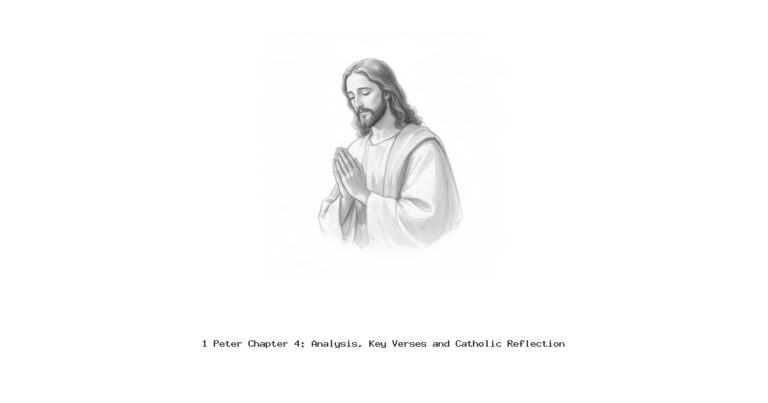 1 Peter Chapter 4: Analysis, Key Verses and Catholic Reflection