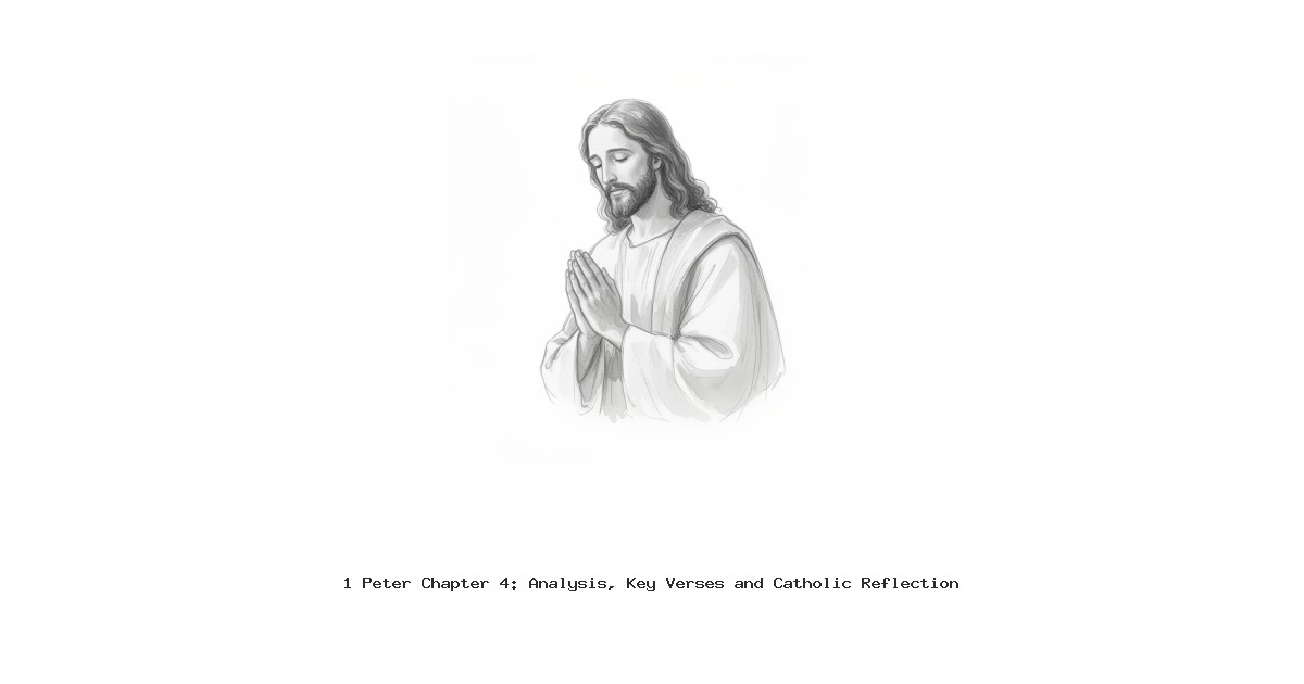 1 Peter Chapter 4: Analysis, Key Verses and Catholic Reflection