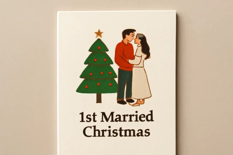 1st married christmas card