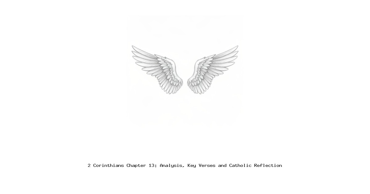 2 Corinthians Chapter 13: Analysis, Key Verses and Catholic Reflection