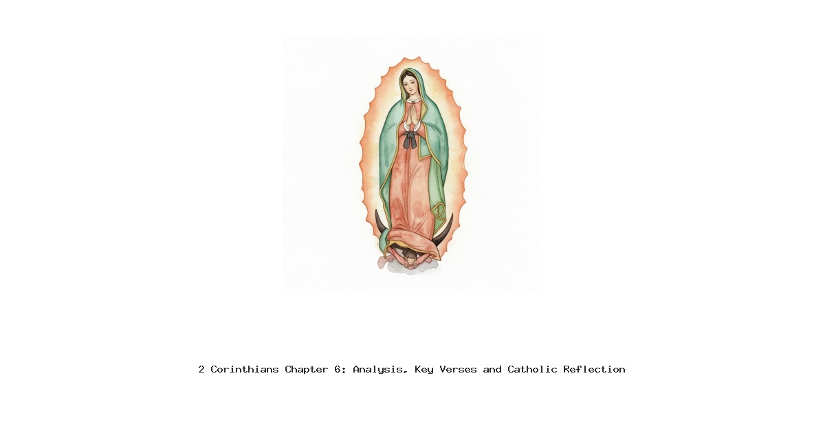 2 Corinthians Chapter 6: Analysis, Key Verses and Catholic Reflection