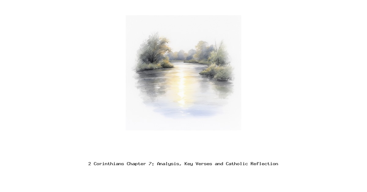2 Corinthians Chapter 7: Analysis, Key Verses and Catholic Reflection