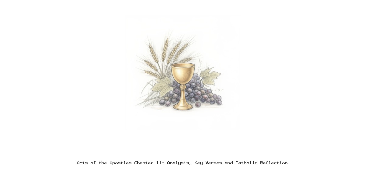 Acts of the Apostles Chapter 11: Analysis, Key Verses and Catholic Reflection