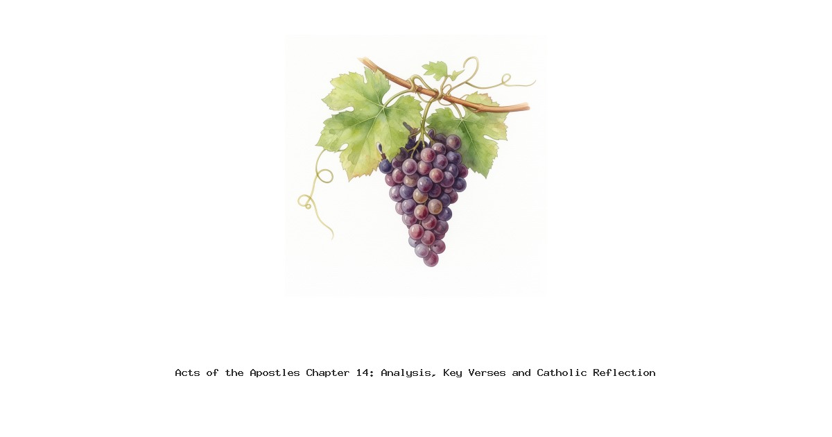 Acts of the Apostles Chapter 14: Analysis, Key Verses and Catholic Reflection