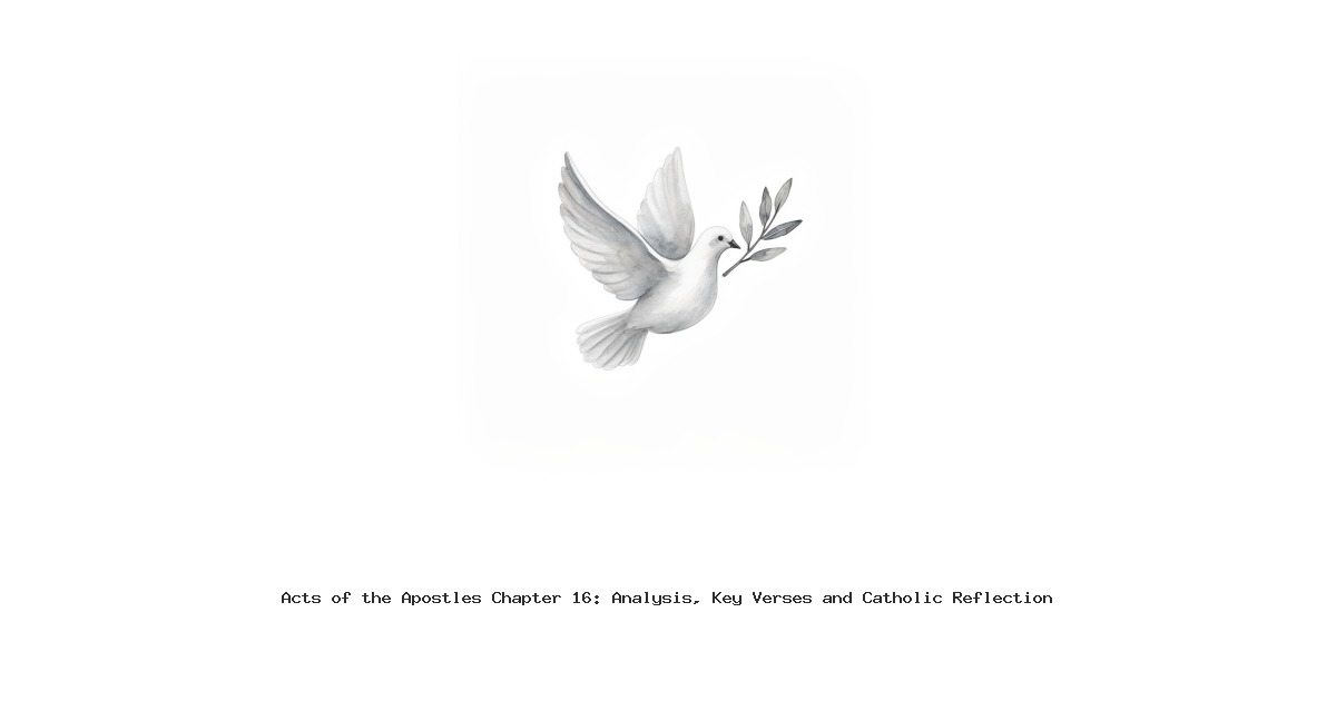 Acts of the Apostles Chapter 16: Analysis, Key Verses and Catholic Reflection