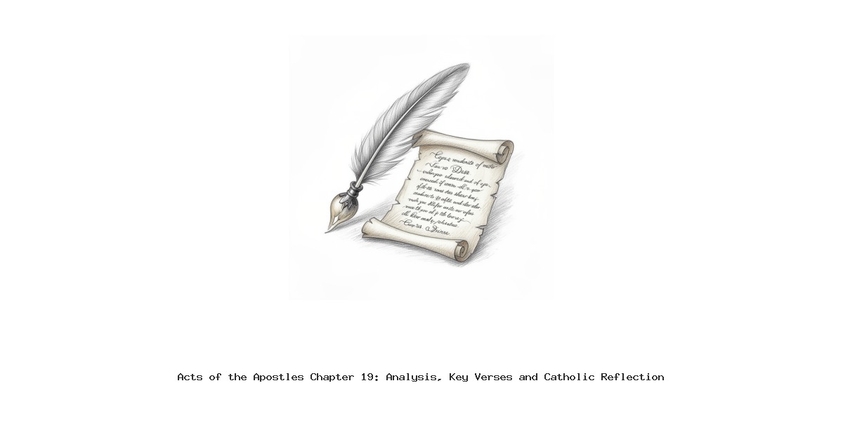 Acts of the Apostles Chapter 19: Analysis, Key Verses and Catholic Reflection