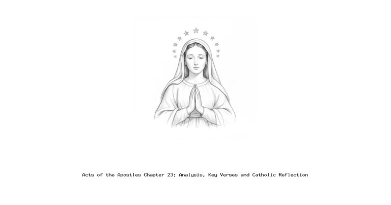 Acts of the Apostles Chapter 23: Analysis, Key Verses and Catholic Reflection