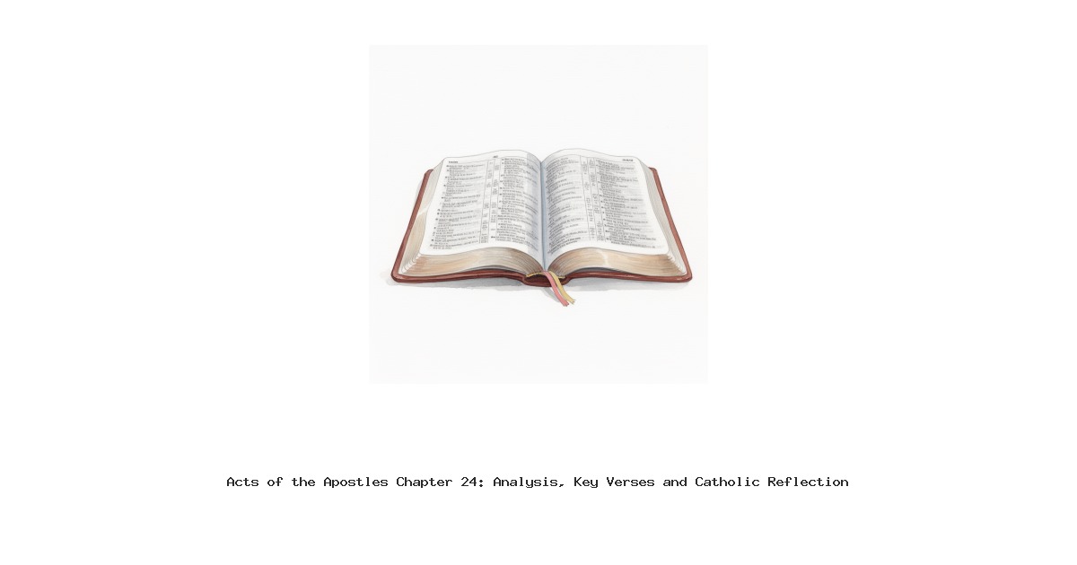 Acts of the Apostles Chapter 24: Analysis, Key Verses and Catholic Reflection