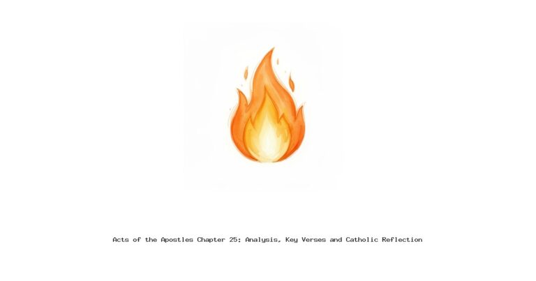 Acts of the Apostles Chapter 25: Analysis, Key Verses and Catholic Reflection