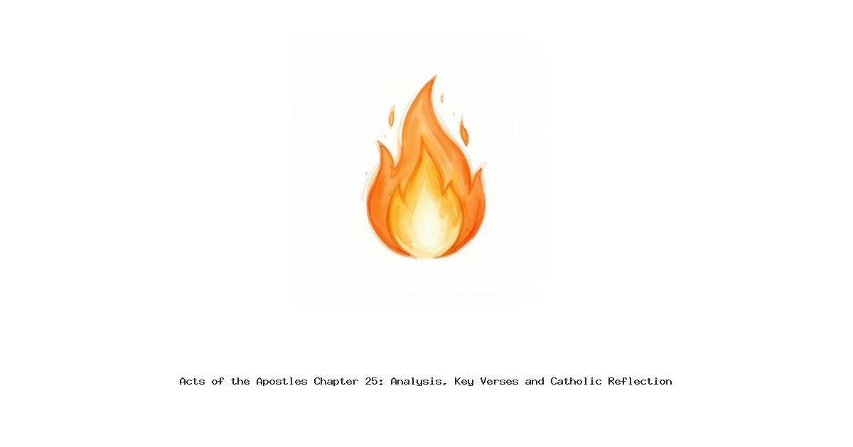 Acts of the Apostles Chapter 25: Analysis, Key Verses and Catholic Reflection