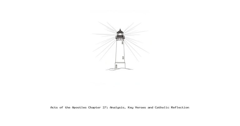 Acts of the Apostles Chapter 27: Analysis, Key Verses and Catholic Reflection