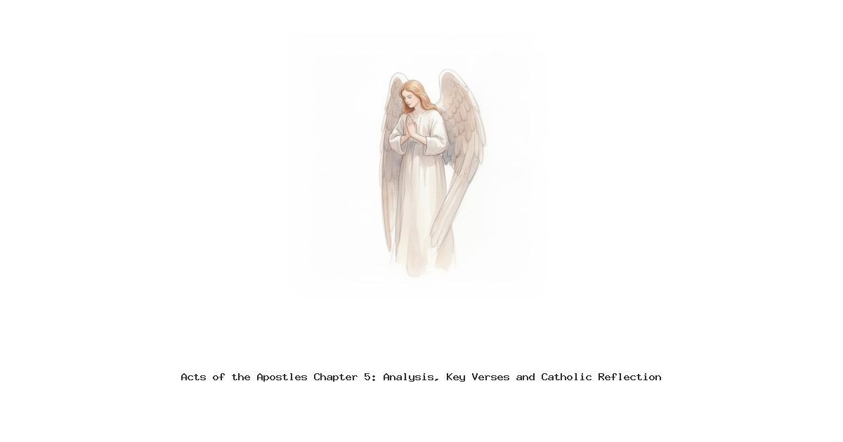 Acts of the Apostles Chapter 5: Analysis, Key Verses and Catholic Reflection