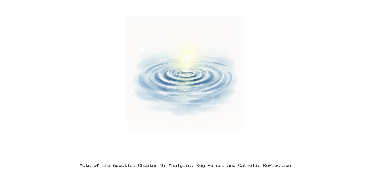 Acts of the Apostles Chapter 8: Analysis, Key Verses and Catholic Reflection