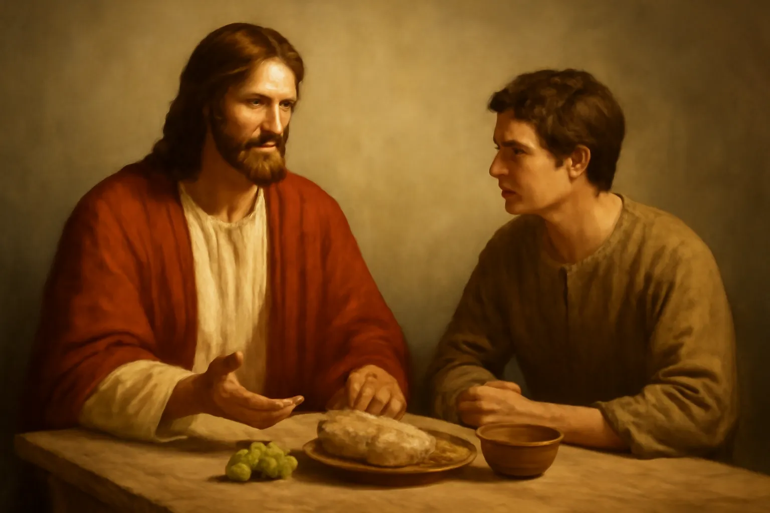 at the table with jesus