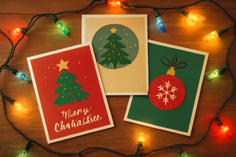 christmas cards with christmas lights