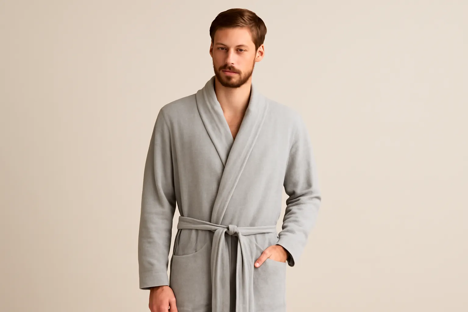 cotton mens robe