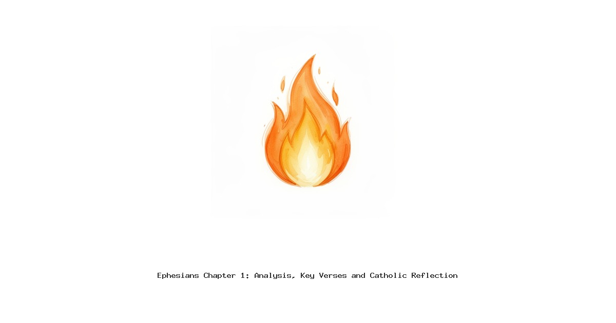 Ephesians Chapter 1: Analysis, Key Verses and Catholic Reflection
