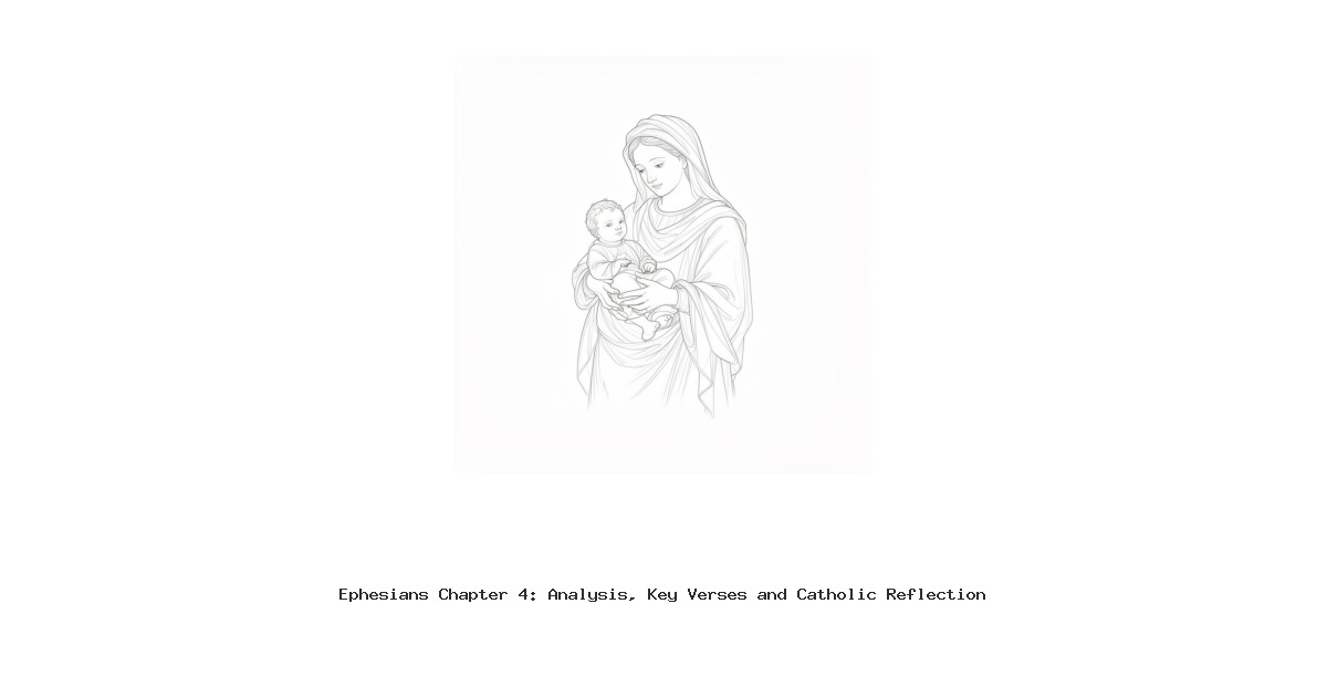 Ephesians Chapter 4: Analysis, Key Verses and Catholic Reflection