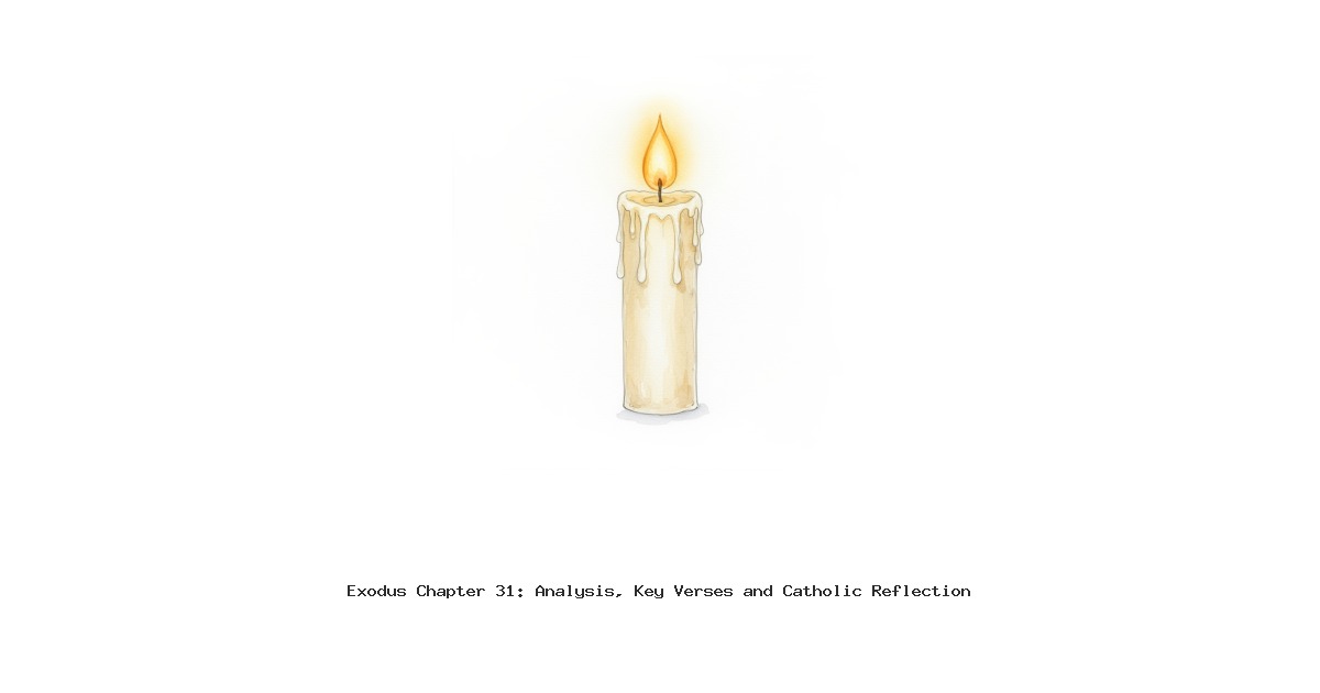 Exodus Chapter 31: Analysis, Key Verses and Catholic Reflection