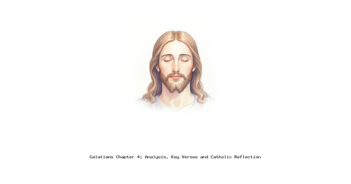 Galatians Chapter 4: Analysis, Key Verses and Catholic Reflection