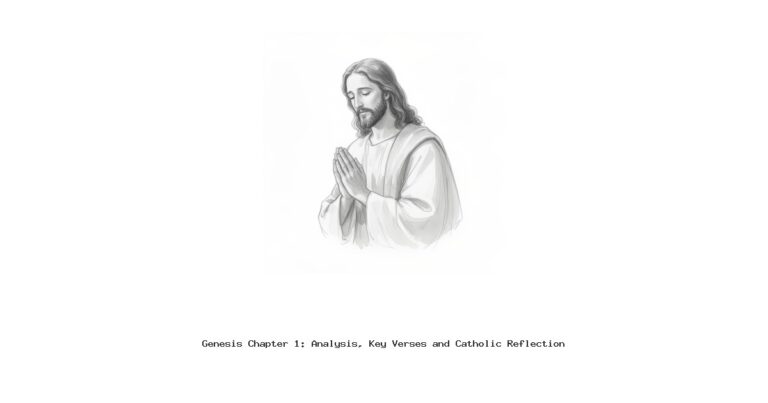 Genesis Chapter 1: Analysis, Key Verses and Catholic Reflection