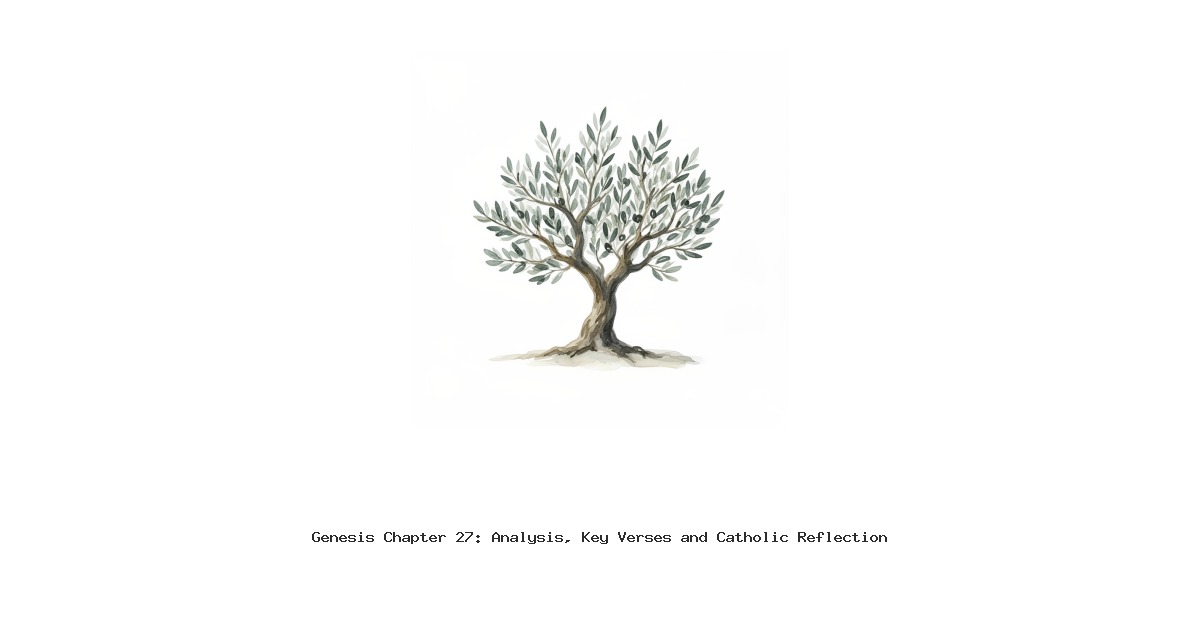 Genesis Chapter 27: Analysis, Key Verses and Catholic Reflection