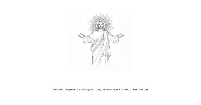 Hebrews Chapter 1: Analysis, Key Verses and Catholic Reflection