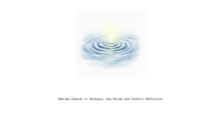 Hebrews Chapter 2: Analysis, Key Verses and Catholic Reflection