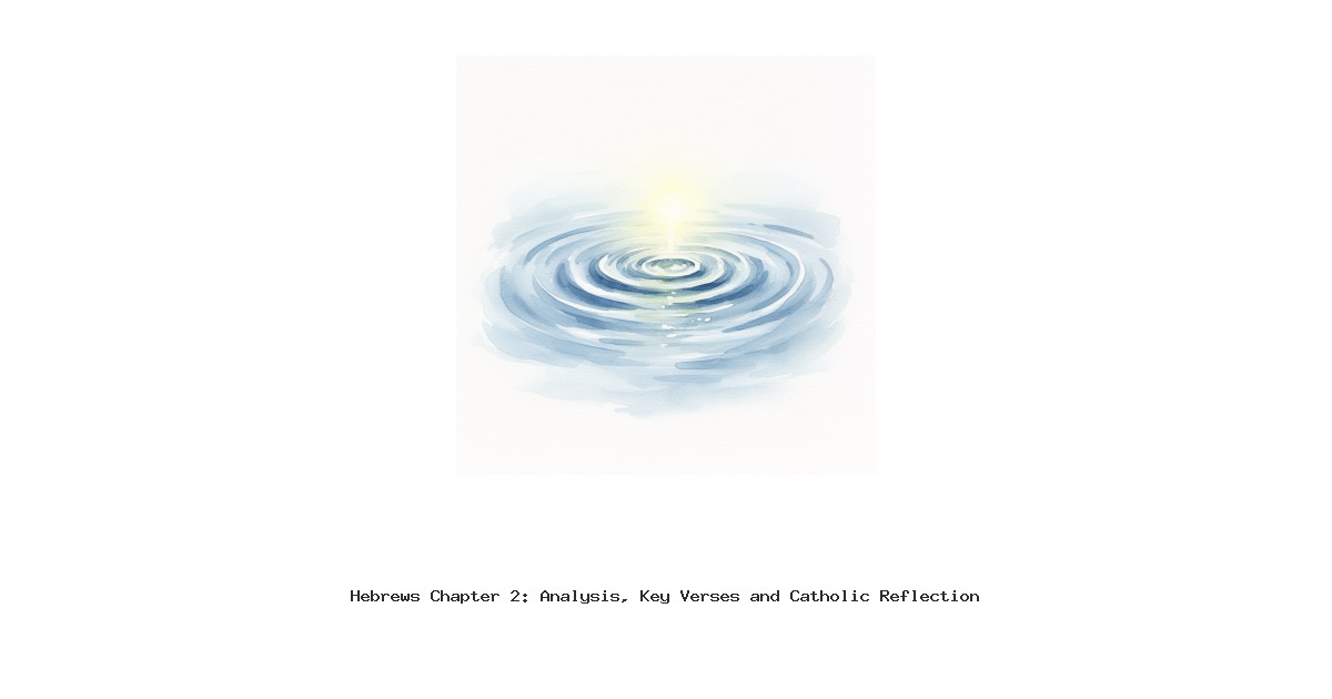 Hebrews Chapter 2: Analysis, Key Verses and Catholic Reflection