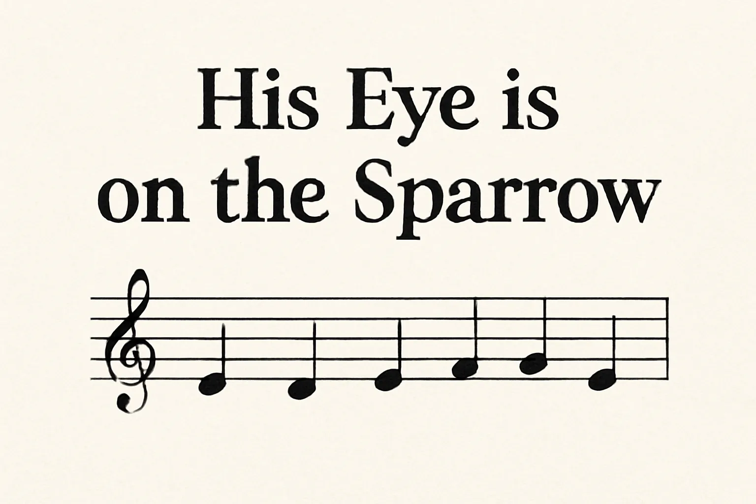 his eye is on the sparrow sheet music