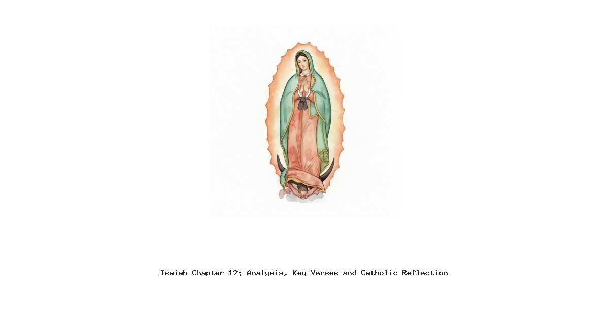 Isaiah Chapter 12: Analysis, Key Verses and Catholic Reflection