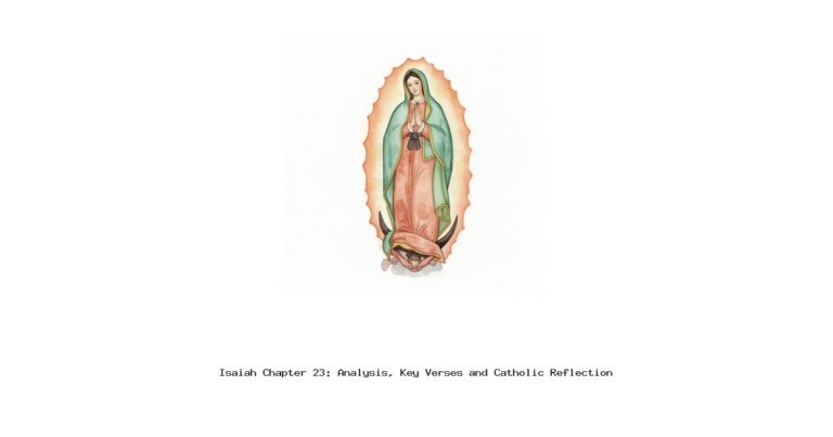 Isaiah Chapter 23: Analysis, Key Verses and Catholic Reflection