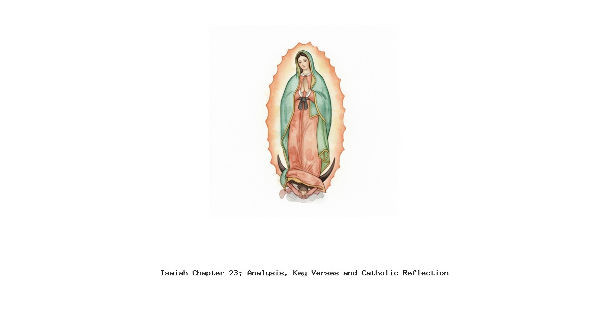 Isaiah Chapter 23: Analysis, Key Verses and Catholic Reflection