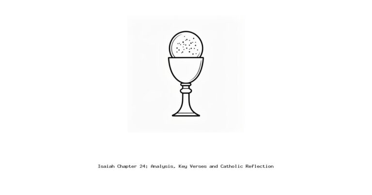 Isaiah Chapter 24: Analysis, Key Verses and Catholic Reflection
