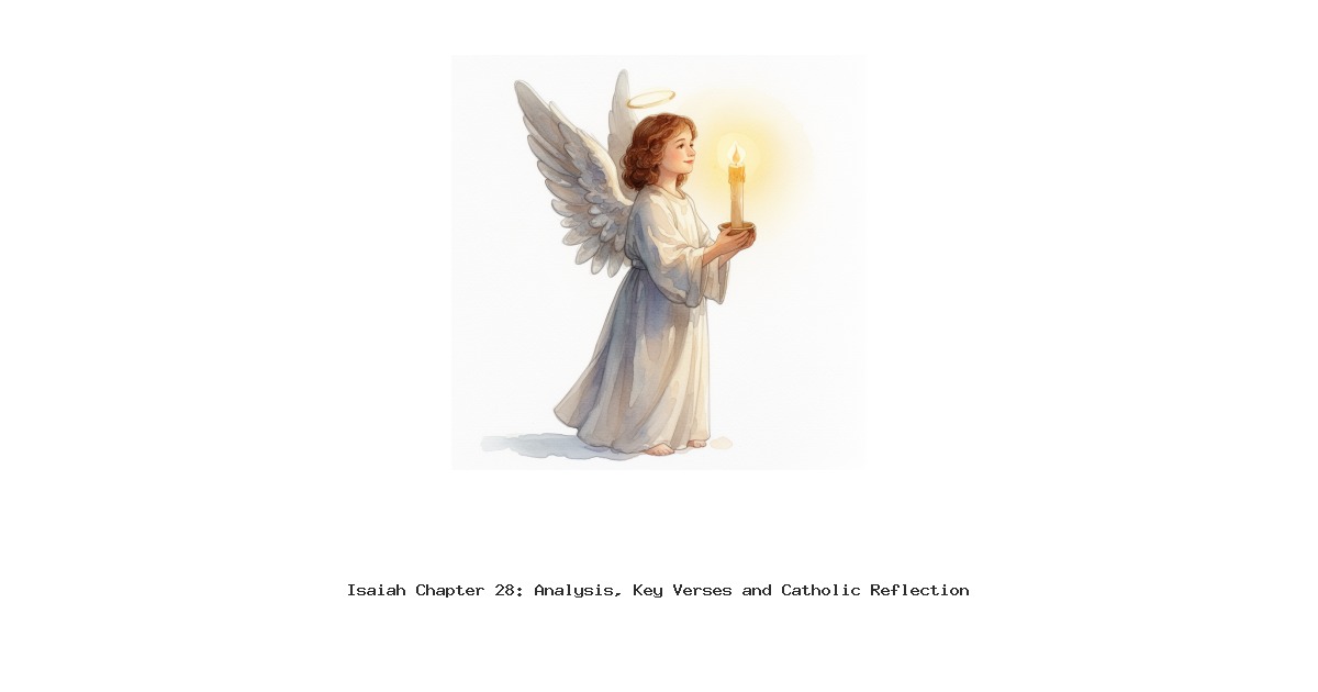 Isaiah Chapter 28: Analysis, Key Verses and Catholic Reflection