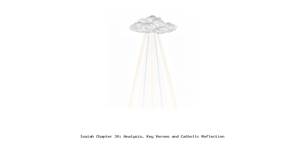 Isaiah Chapter 30: Analysis, Key Verses and Catholic Reflection