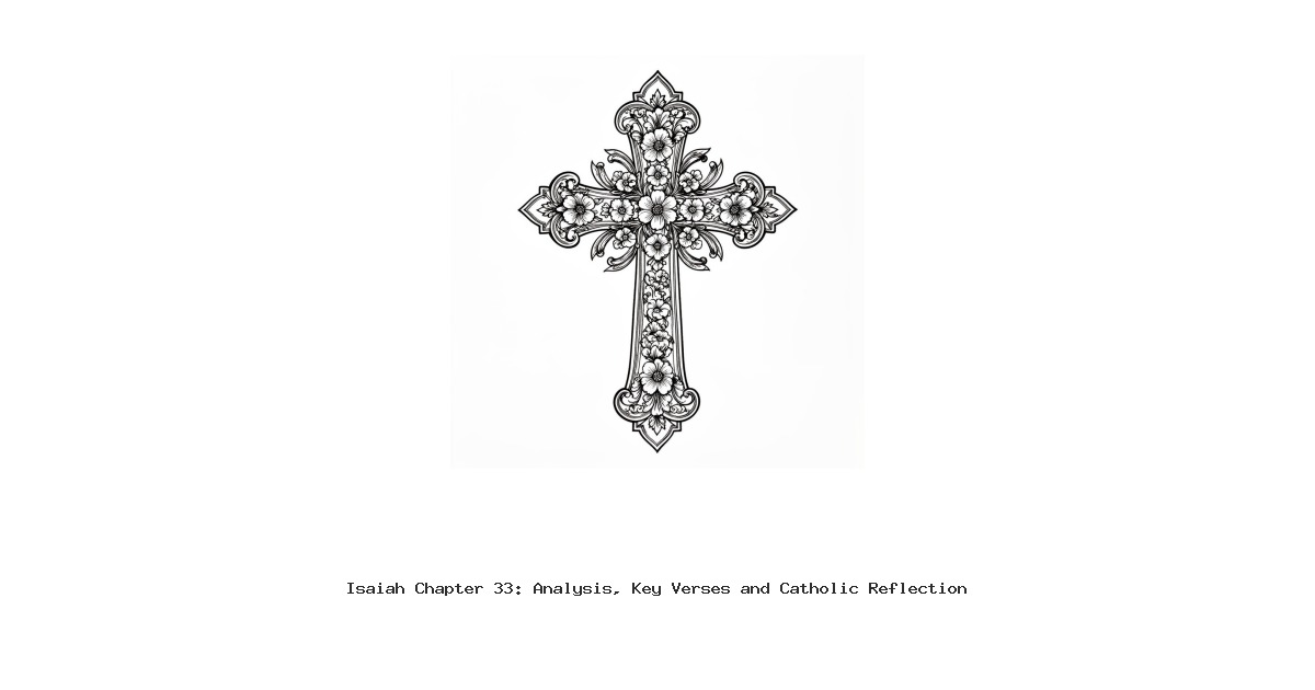 Isaiah Chapter 33: Analysis, Key Verses and Catholic Reflection