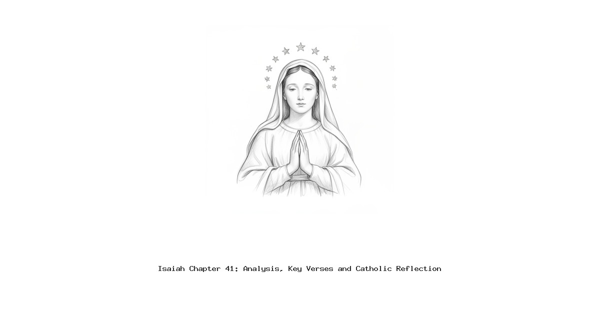 Isaiah Chapter 41: Analysis, Key Verses and Catholic Reflection