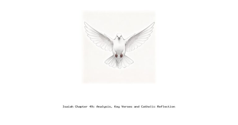 Isaiah Chapter 49: Analysis, Key Verses and Catholic Reflection
